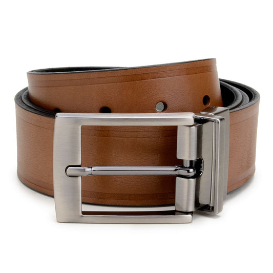 Cinto Social Masculino Dupla Face CNS 01550955 PRETO E CASTANHO