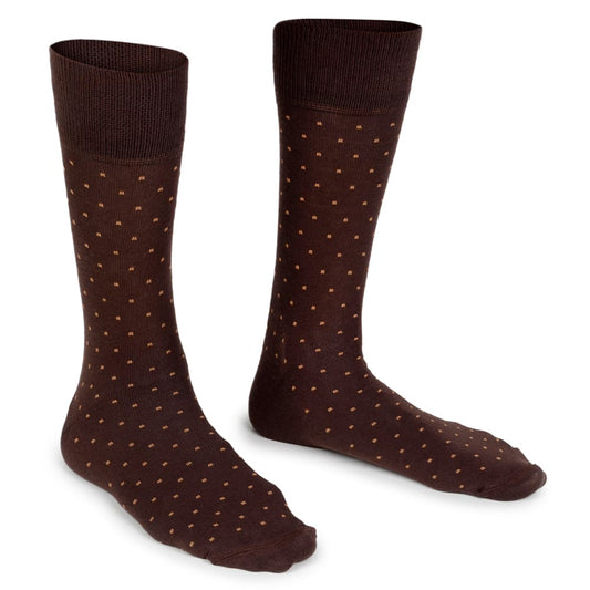 Meia Masculina Estampada 1 MARROM E CARAMELO