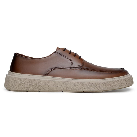 SAPATO CASUAL MASCULINO DERBY CNS MIKE 02 ESTONADO TAN