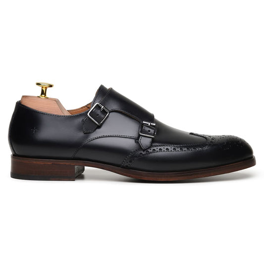 SAPATO SOCIAL MASCULINO MONK STRAP CNS+ HOLL 07 PRETO
