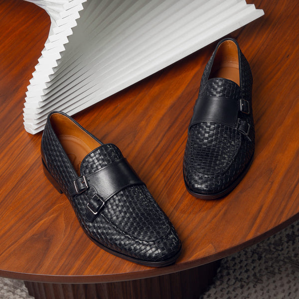 SAPATO SOCIAL MASCULINO MONK STRAP CNS+ BLAKE 01 PRETO