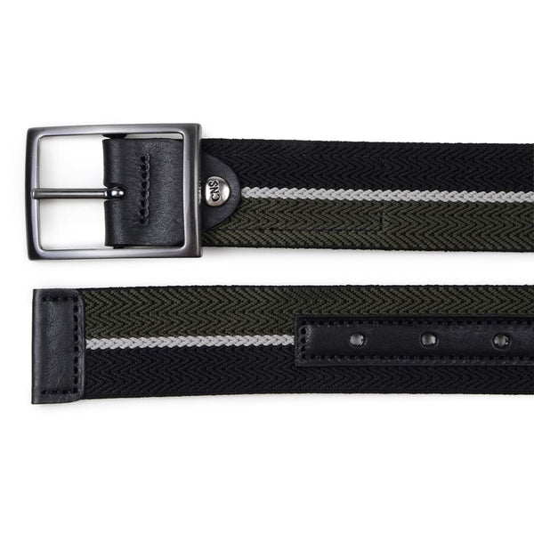 CINTO CASUAL MASCULINO DUPLA FACE CNS 20011 PRETO E VERDE