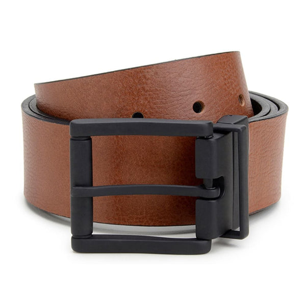 Cinto Casual Masculino Dupla Face CNS 08180104 CAMEL/PTO
