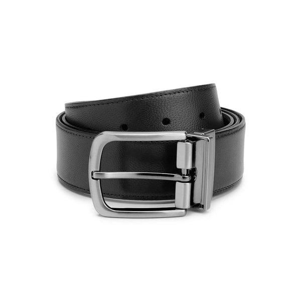 Cinto Social Em Couro Dupla Face CNS 06890041 PRETO/CAPUCCINO