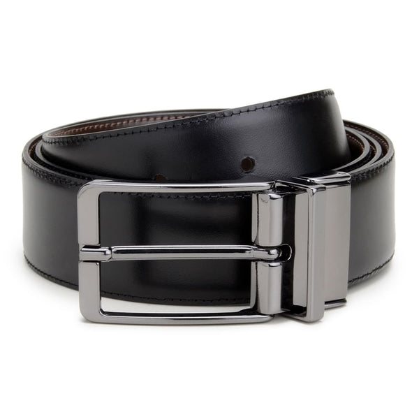 Cinto Social Masculino Dupla Face CNS 1500950 PRETO E MOURO