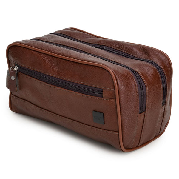 Nécessaire em couro CNS 847 CONHAQUE