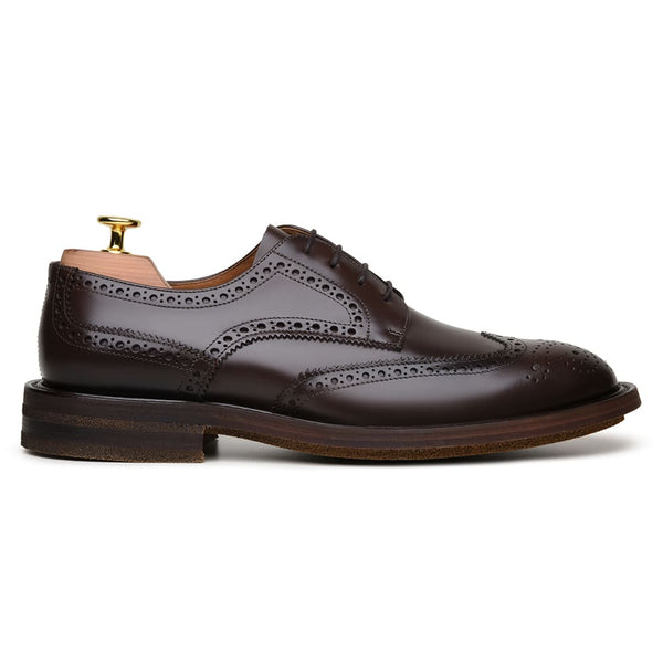 SAPATO SOCIAL MASCULINO DERBY CNS+ BROGUE HALTER 01 BROWN