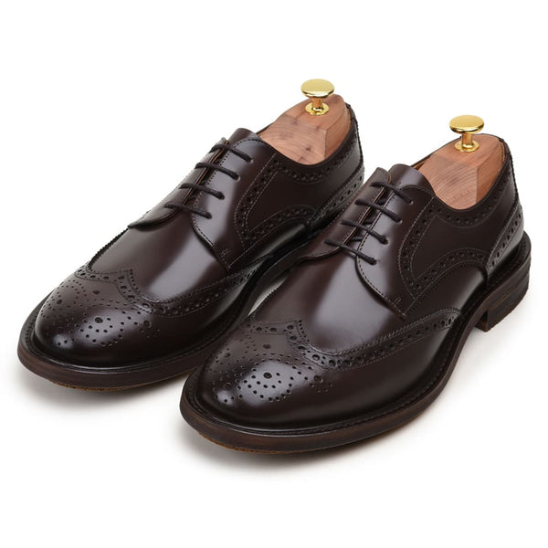 SAPATO SOCIAL MASCULINO DERBY CNS+ BROGUE HALTER 01 BROWN