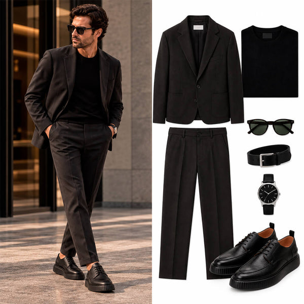 SAPATO CASUAL MASCULINO DERBY CNS BARROW 01 PRETO