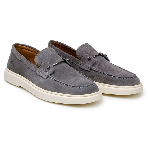 SAPATO CASUAL MASCULINO MOCASSIM CNS GRANT III CINZA