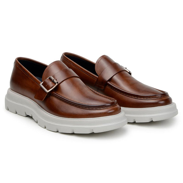 Sapato Casual Masculino Mocassim CNS Lan 04 WHISKY
