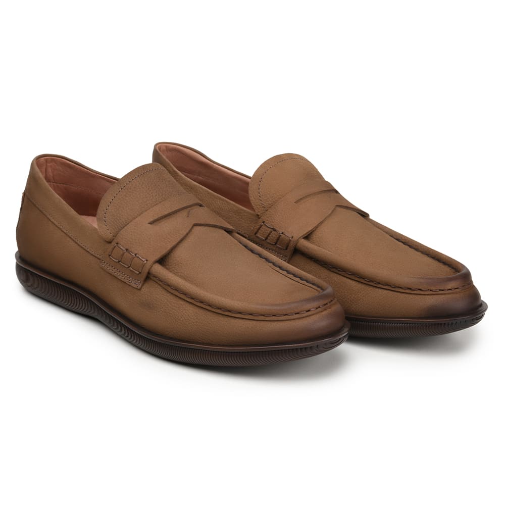 SAPATO CASUAL MASCULINO MOCASSIM CNS MOSH 07 AMÊNDOA