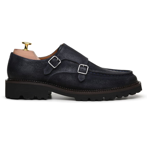 SAPATO CASUAL MASCULINO MONK STRAP CNS+ BATAH 02 MARINHO