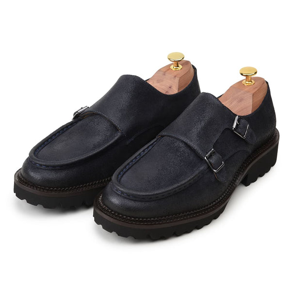 SAPATO CASUAL MASCULINO MONK STRAP CNS+ BATAH 02 MARINHO