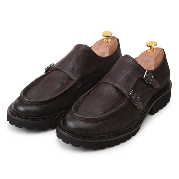 SAPATO CASUAL MASCULINO MONK STRAP CNS+ BATAH 02 TERRA