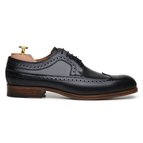 SAPATO SOCIAL MASCULINO DERBY BROGUE CNS+ HOLL 03 PRETO