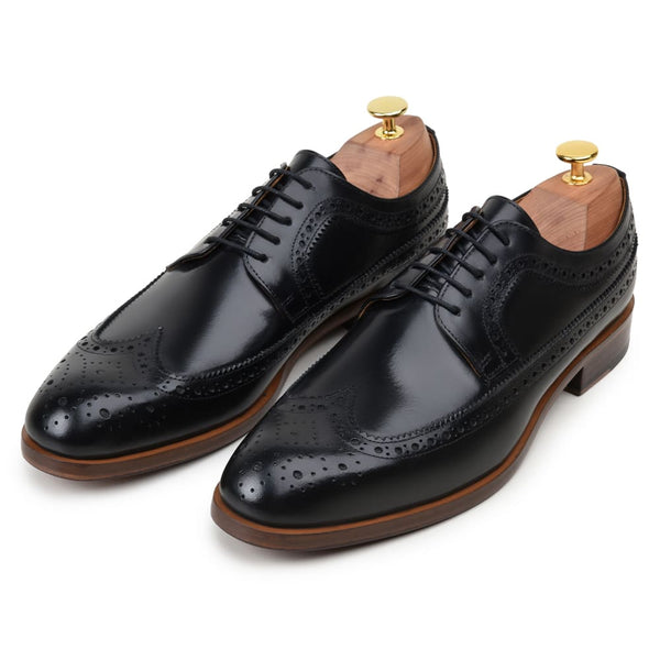 SAPATO SOCIAL MASCULINO DERBY BROGUE CNS+ HOLL 03 PRETO