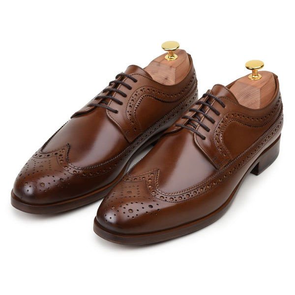 SAPATO SOCIAL MASCULINO DERBY BROGUE CNS+ HOLL 03 WHISKY