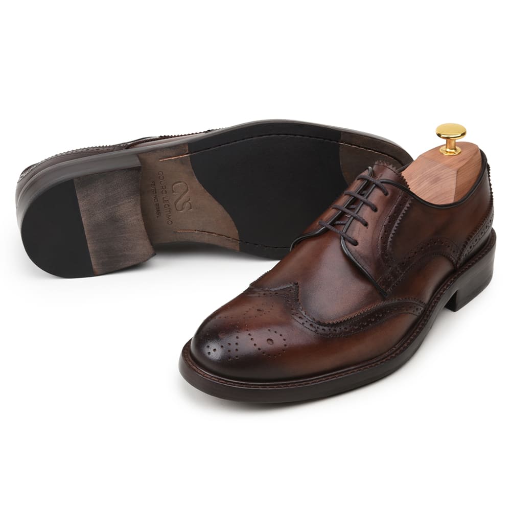 SAPATO DERBY CNS+ BROGUE RAMY 1 HAVANA