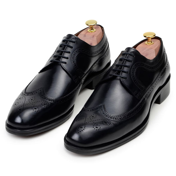 Sapato Social Masculino Derby CNS+ Brogue Holl PRETO