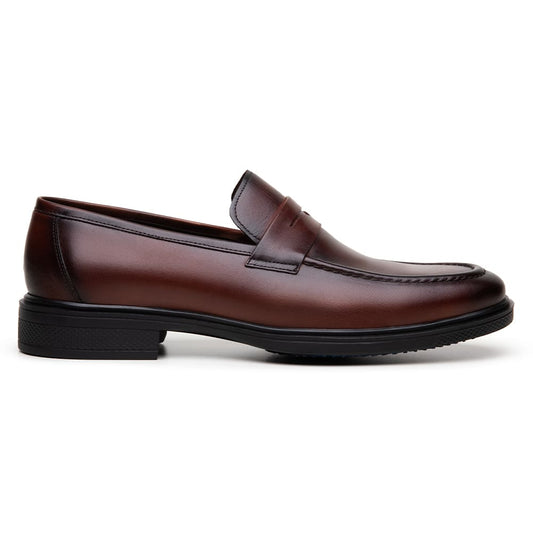 SAPATO SOCIAL MASCULINO MOCASSIM CNS TRAVIS 01 CASTANHO
