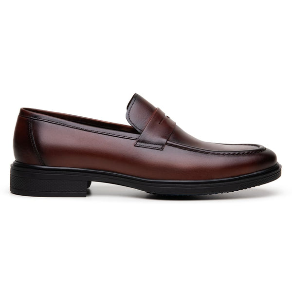 SAPATO SOCIAL MASCULINO MOCASSIM CNS TRAVIS 01 CASTANHO