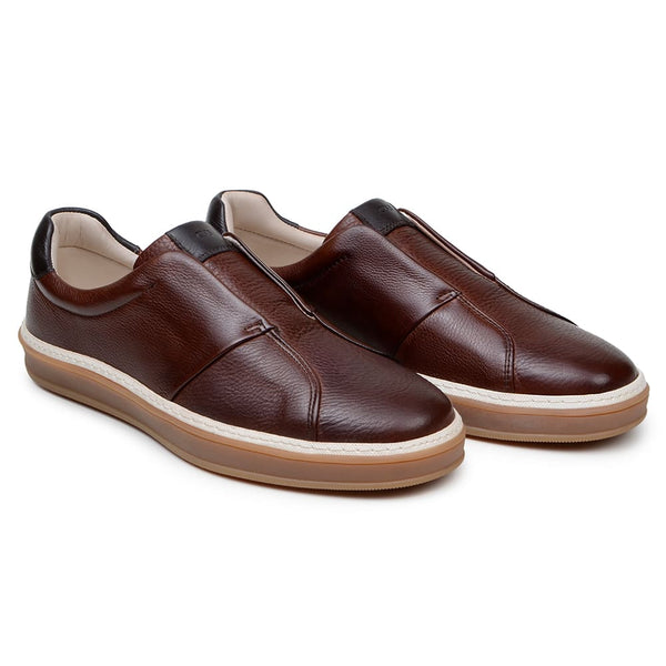 TÊNIS CASUAL MASCULINO CNS LOREN II WHISKY E CAFÉ