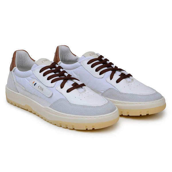 TÊNIS CASUAL MASCULINO CNS MURPHY III BRANCO E MARROM